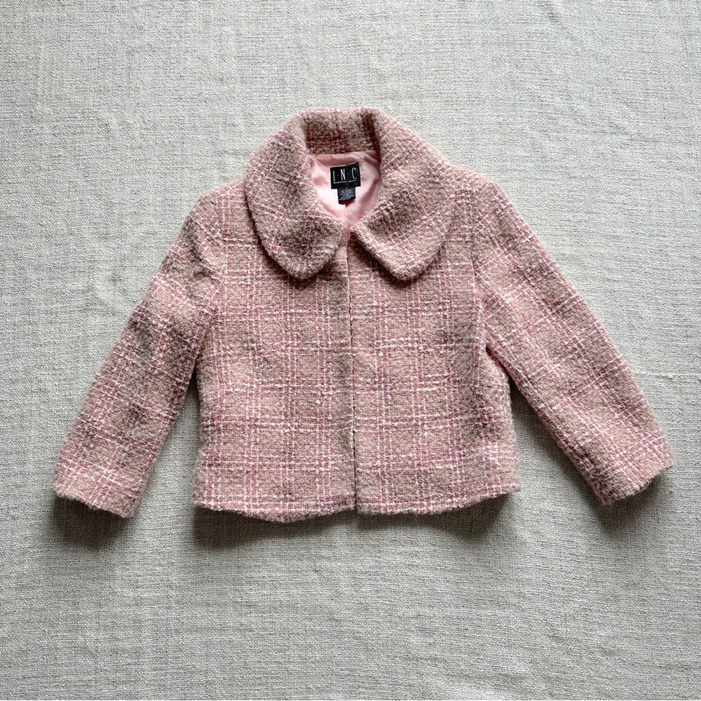 INC Pink Tweed Jacket